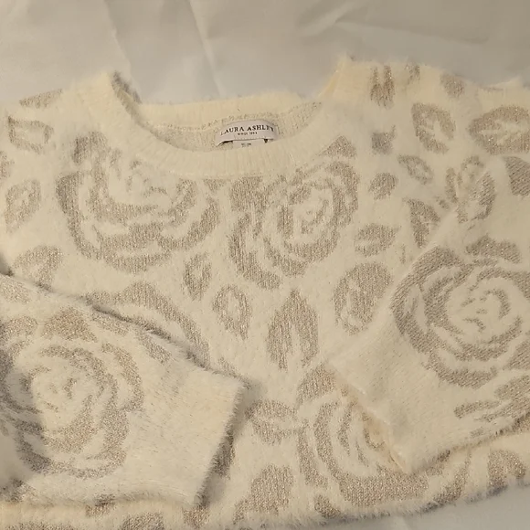 Laura Ashley Cream Textured Sweater - Picture 6 of 6